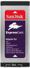 SanDisk ExpressCard Reader/Writer SD SDHC MS Memory Stick Duo MacBook Pro/PC NEW picture