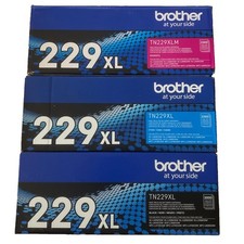Genuine Brother TN229XL Toner Cartridges Set Black Cyan Magenta  3-Pack Sealed picture