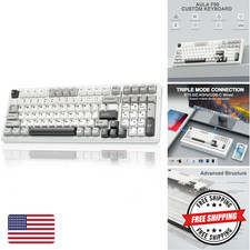 AULA Keyboard Black&Grey&White Multicolor Plastic Battery Operated Rechargeable picture