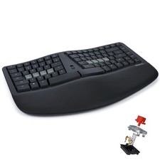 KINESIS mWave Quiet Ergonomic Wireless Keyboard Black KB150P-LIN picture