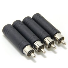 Ancable 4-Pack 1/4 Inch 6.35mm TS Female to RCA Male Adaptor picture