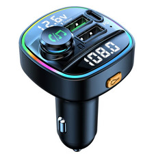 Bluetooth 5.0 Car Wireless FM Transmitter Adapter USB PD Charger AUX Hands LOT picture