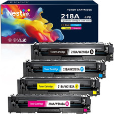218A 218X Toner Cartridges 4 Pack Compatible for HP 218 218X W2180X 3301Fdw (Sta picture