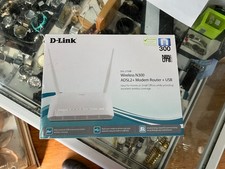 D-LINK DSL-2750B WIRELESS N300 ADSL2+ MODEM ROUTER + USB IN BOX - BRAND NEW picture