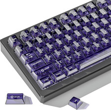 Dagaladoo Purple Clear Keyboard Keycaps,Transparent Keycaps 60 75 100 picture