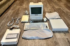 Rare Original Macintosh SE M5011  w/ Keyboard, Modem, Hard Drive, Covers, Manual picture