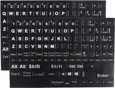 2 Pack English Keyboard Stickers Big Letter Full Set , Universal PC Computer picture