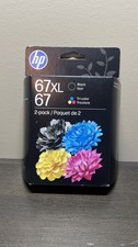 HP 67 2 Pack 67XL Black/67 Tri-Color Ink Cartridges SEALED picture