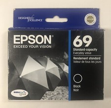 Epson 69 Black Ink Cartridge T069120 Genuine Exp 02/2015 New Sealed picture