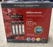 Office Depot For Canon CLI-271 Ink Cartridges Sealed  Cyan/Magenta/Yellow/Black picture