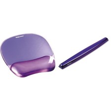 Fellowes Gel Crystal Transparent Mousepad and Wrist Rest - Purple, Medium picture