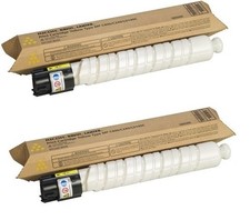 2 Genuine Ricoh 841298 (same as 841727) Yellow Toners  MP C400 C240 LD140C picture
