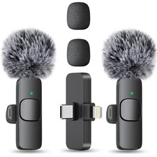 MAYBESTA Wireless Mini Microphone for mini, Black(All iPhones & Androids) picture