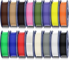 4KG PLA+ 3D Printer Filament, 16 Multicolor Color Bundle ,1.75mm (0.25kg/Spool) picture