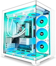 KEDIERS PC Case - ATX Tower Tempered Glass Gaming Computer Case with out ARGB - picture