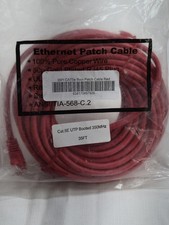 Cat.5e Ethernet Patch Cable RED Booted 350MHz RJ45 35ft picture