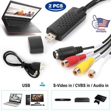 2PCS USB 2.0 Audio TV Video VHS to DVD VCR PC DVR Converter Adapter Capture Card picture