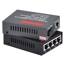 1 Pair 10/100M Fiber Media Converter 1 CH*SC 4 CH RJ45 SM Simplex Transceiver picture