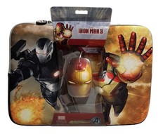 MARVEL IRON MAN 3 NOTEBOOK SLEEVE PLUS OPTICAL MOUSE FOR NOTEBOOKS UP TO 14