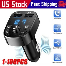 Bluetooth 5.0 Car Wireless FM Transmitter Adapter 2USB PD Charger AUX Hands lot picture
