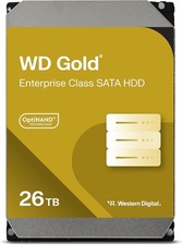 WD Gold 26TB Enterprise Class HDD 7200RPM Class SATA 6Gb/s 512MB Cache 3.5