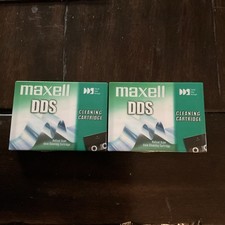 2 Maxell DDS Cleaning Cartridge 4 mm Data Storage Tape Drive Cleaning Cartridge picture