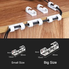 Cable Clips Self-Adhesive Tie Cord Management Wire Holder Organizer Clamp picture