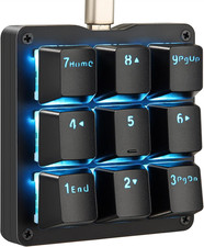 Mechanical Numpad Macro Keyboard, 9-Key Numeric Keypad LED Backlit Gaming Keyboa picture
