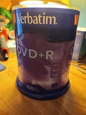 Verbatim (95098) DVD+R-100ct ■ Brand New Unopened ■ picture