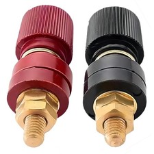 WWZMDiB Pure Copper Remote Battery Terminal Sbinding Post (2Pcs black, red picture