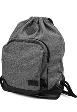 Artifact 15in Laptop Backpack Felted Wool Vegan Leather Herringbone Gray New picture