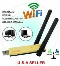 USB 3.0 1200Mbps Long Range AC1200 Dual Band 5GHz Wireless WiFi Adapter Antennas picture