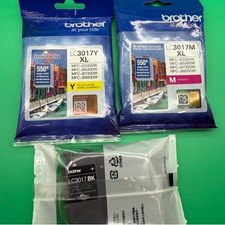 EXP 2022,2025 Lot of 3 Brother Ink Cartridges High Yield Magenta/Yellow/Black LC picture