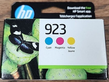 Genuine HP 923 Color Ink Cartridges-C/M/Y-For HP 8120 8130 Printer-OEM-3PK picture
