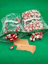 Large Lot NOS Cherry VTG Keyboard Keycaps With Switches Red White Square Keys RE picture