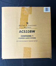 Vintage NIB Altec Lansing ACS33BW Powered Audio System Wired Computer Speakers picture