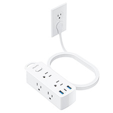 Power Strip Surge Protector Olcorife Ultra Thin Flat Plug Extension Cord 5Ft 6 picture