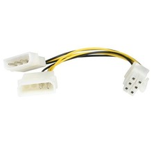 StarTech LP4PCIEXADAP 6in LP4 to 6 Pin PCI Express VideoCard Power Cable Adapter picture