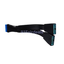 19pin To USB 3.0 20-pin 1 To 2 Power Splitter Cable 18AWG Motherboard Connector picture