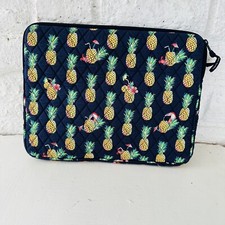 VERA BRADLEY Laptop Sleeve in Toucan Party  Navy Blue Pineapples Crabs picture