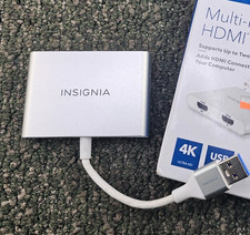 Insignia NS-PU32H4A Multi-Monitor HDMI Adapter 4K USB 3.0 White picture
