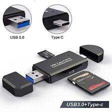 3 in 1 USB 3.0 Type C OTG Adapter Dongle USB-Micro USB-C USB-A Card Reader SD/TF picture
