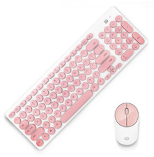 Lightweight Round Keycap Candy Color Wireless Silent Keyboard & Mouse Set picture