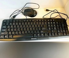 (NIB) VERBATIM SLIMLINE CORDED USB COMPUTER KEYBOARD/MOUSE (MODEL 70249) picture