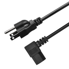 3 Prong Left Angle Power Cable Heavy Duty AC Cables forC13 Angle Type Cable ​... picture