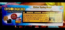 All Star EZ Eyes EE011106 Wired Keyboard Large Print As Seen on TV - New picture