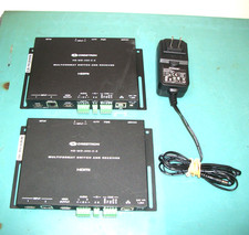 LOT OF 2 - CRESTRON HD-MD-400-C-E Multiformat Switch & Receiver HDMi & 1 Cable picture