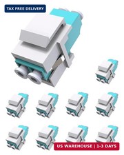 10 Pack Duplex LC to LC Fiber Coupler, Multimode Keystone Jack | Multimode LC Ke picture