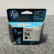 HP 56 Black Ink Cartridge C6656AN Sealed OEM Genuine Original DeskJet Printer picture