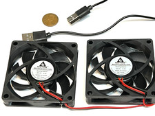 2 Pieces USB Connector Fan 5v 70mm x 15mm 2pin 7015 extruder fan cpu blower G28 picture
